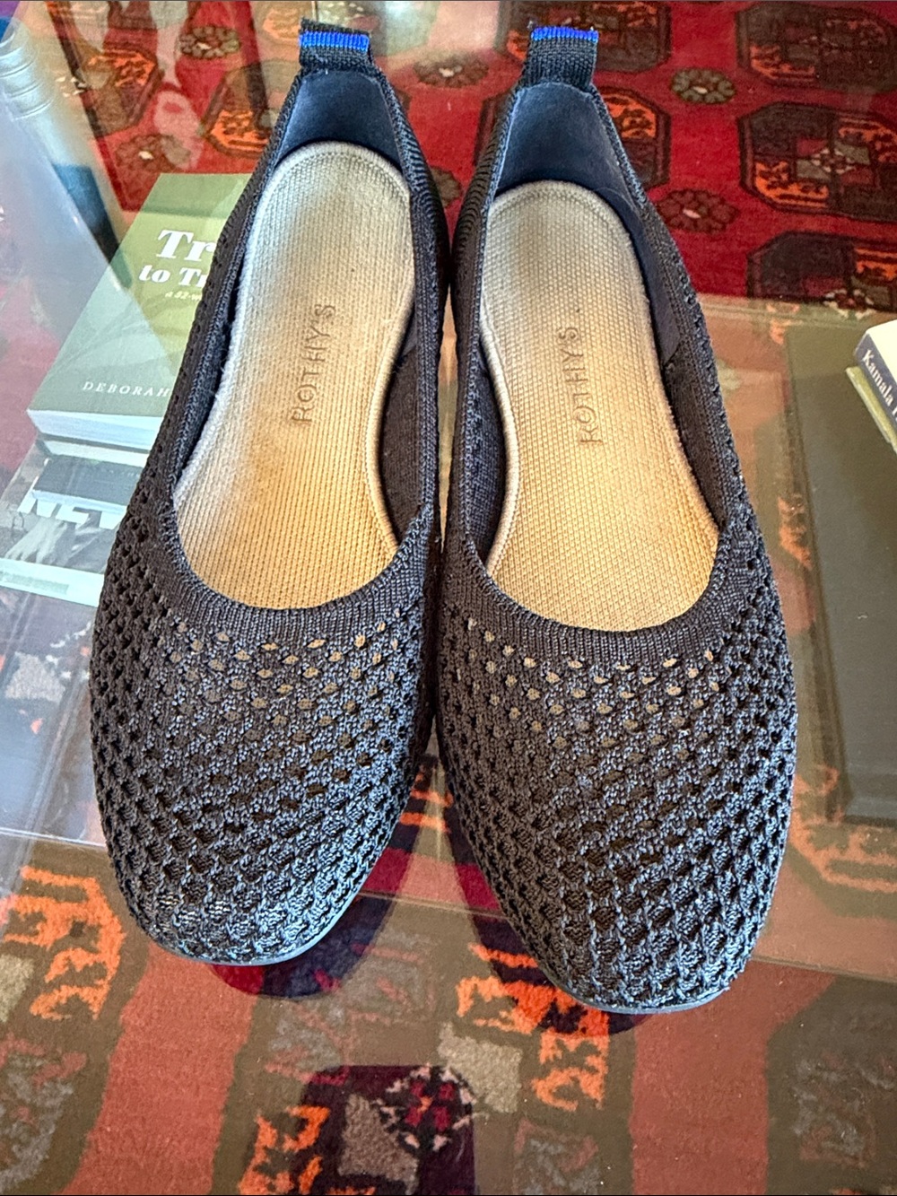 Rothy's Black Knit Ballet Flats No Strings Great condition🔥
